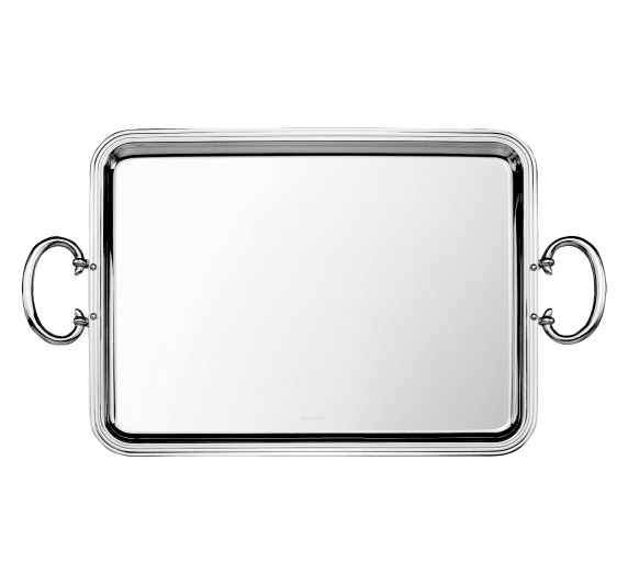 christofle rectangular tray with handles 43x31cm albi  silver plated 1