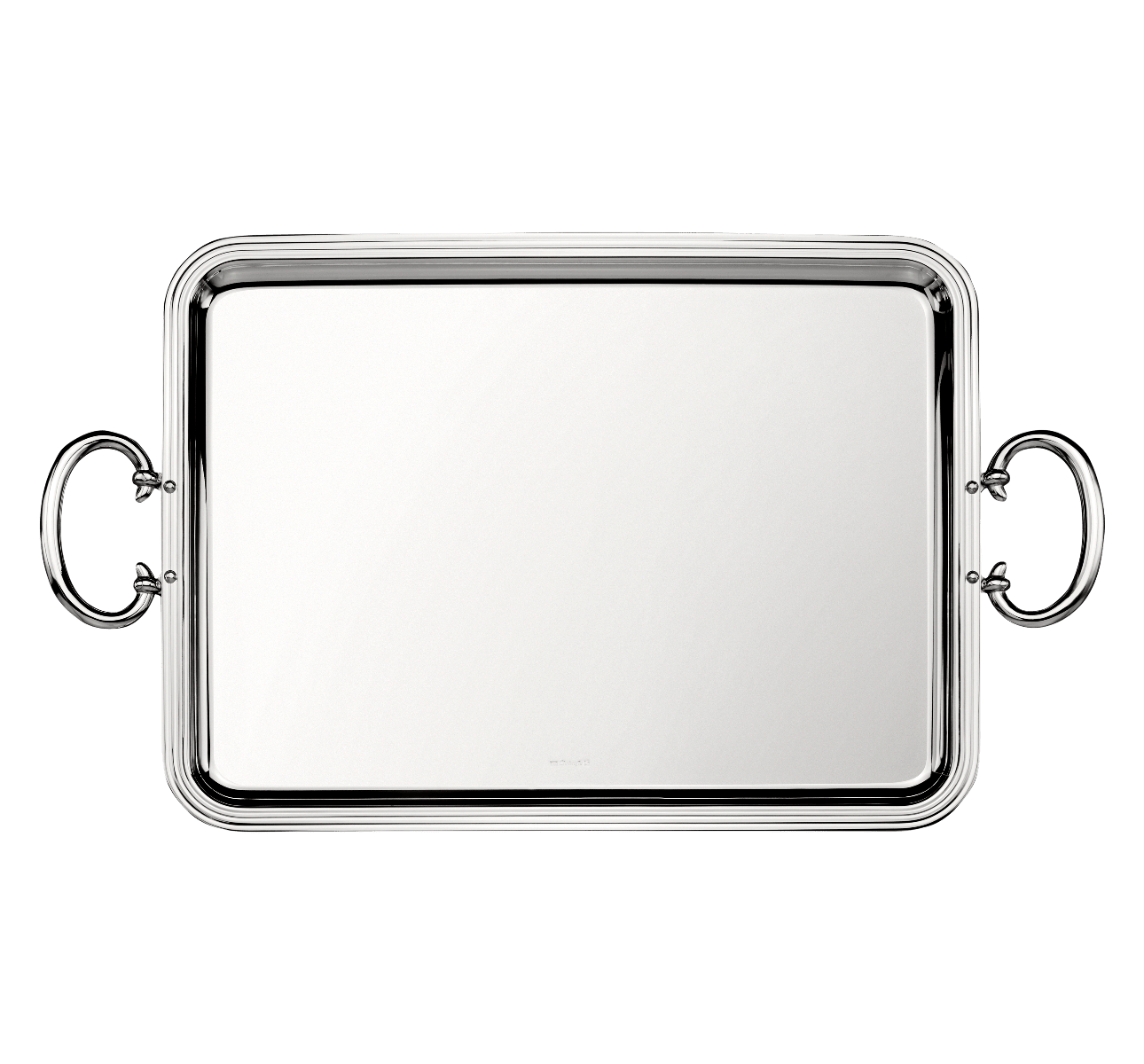 Christofle - Albi Silver Plated Rectangular Tray with Handles - 43 x 31 cm