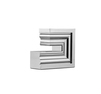 Large Chrome Aluminium Candle Holder N°2