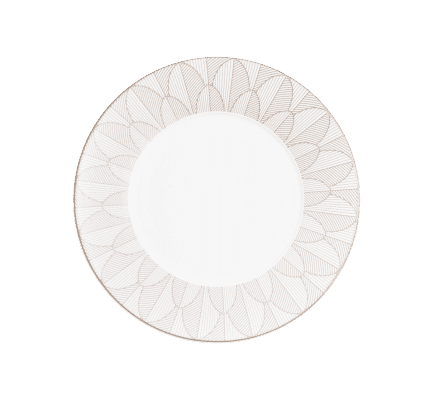 christofle porcelain dinner plate platinum finish 0