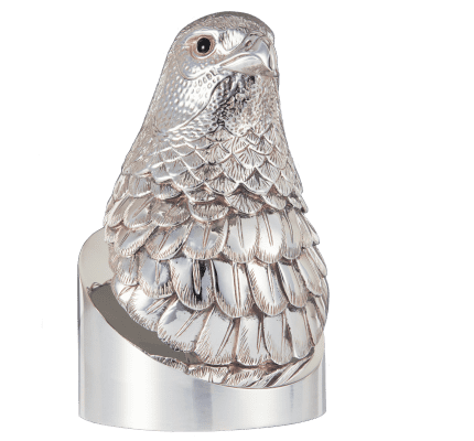 christofle hawk's head silver plated without hood - haute orfèvrerie 0