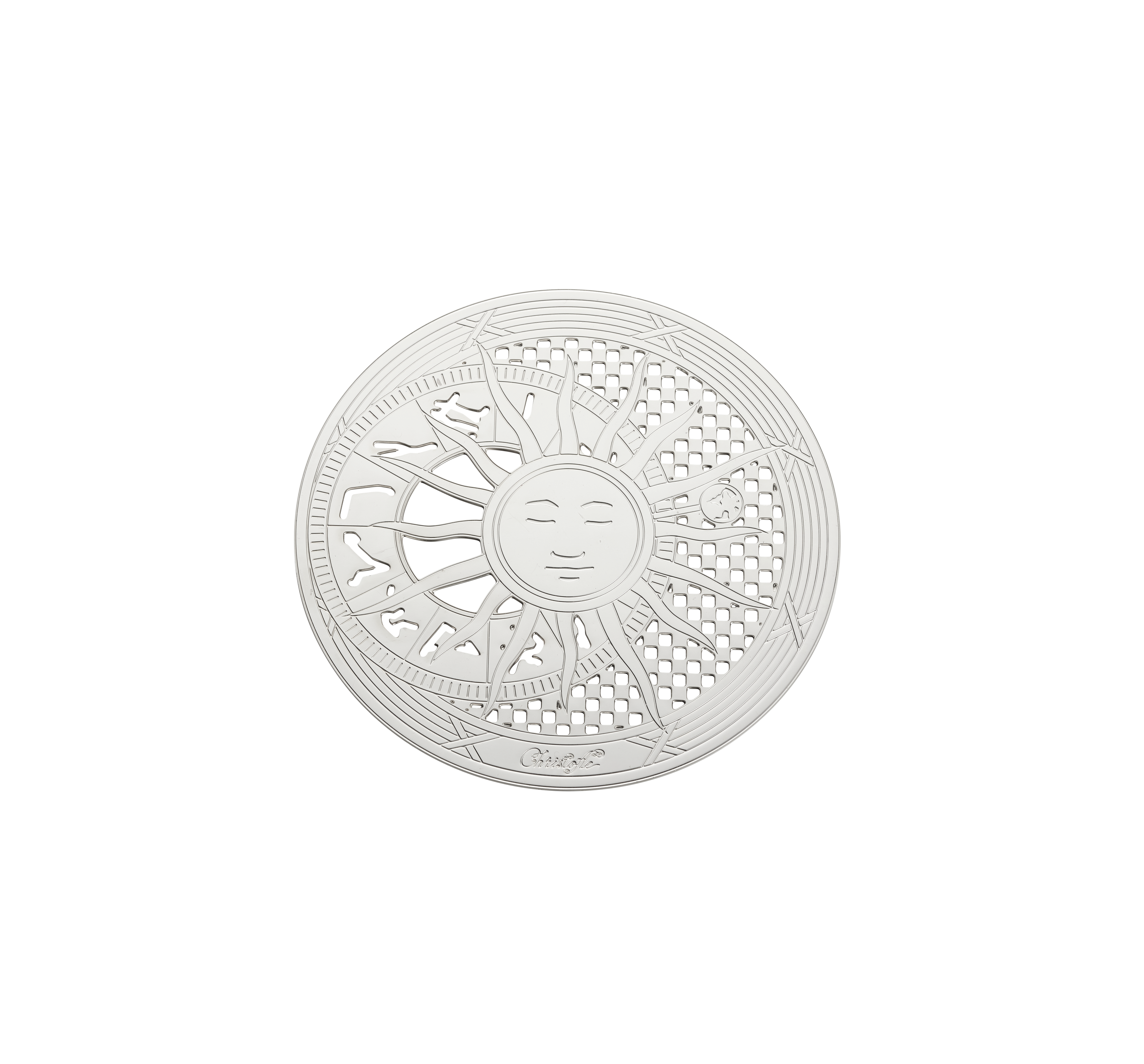 christofle  set of 2 silver-plated coasters 1