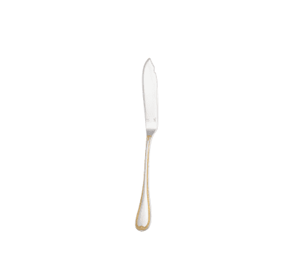 christofle partially gilded silver-plated fish knife 1