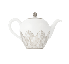 Porcelain Round teapot 1,5L - Platinum