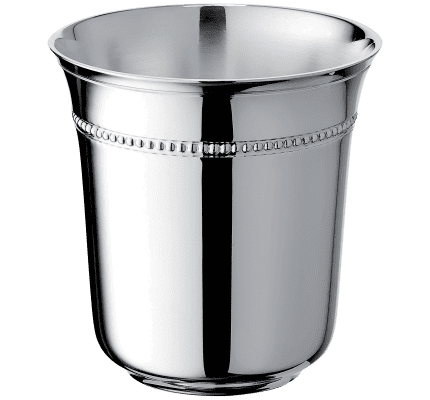 christofle baby cup perles  silver plated 1