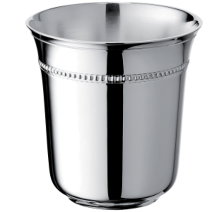 christofle baby cup perles  silver plated 1