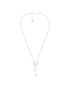 christofle Pearl & Sterling Silver Lariat Necklace 