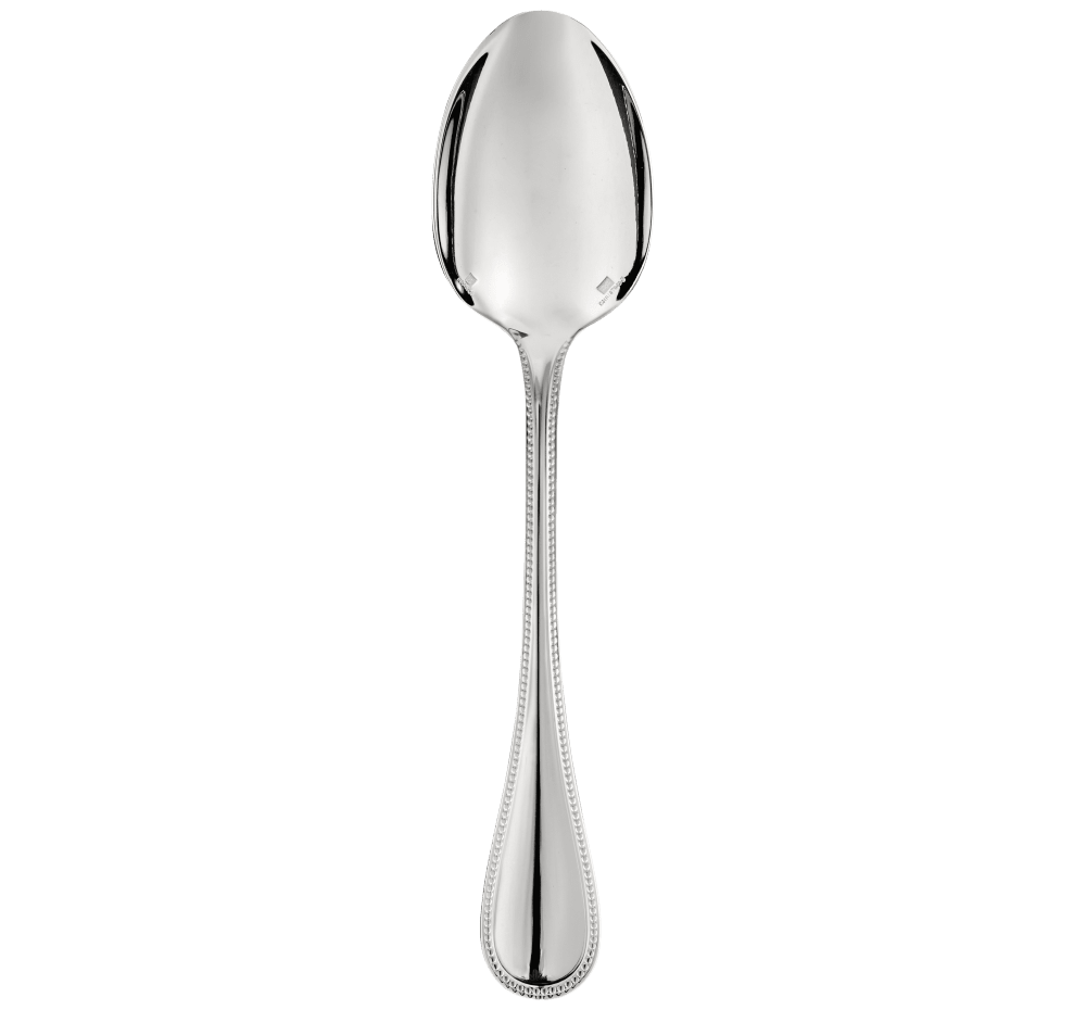 Christofle Perles II Stainless Flatware Soup Spoon 