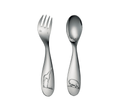 christofle flatware set for baby (2 pieces) savane  silver plated 1