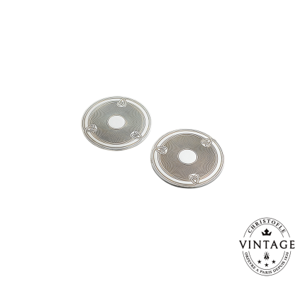 Glass Coaster, Silverware - Vintage