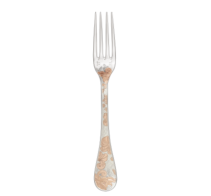 christofle partially gilded rose gold dinner fork 1