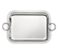 christofle rectangular tray with handles 26x20cm vertigo  silver plated 0