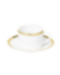 Porcelain tea cup and saucer Gold finish
