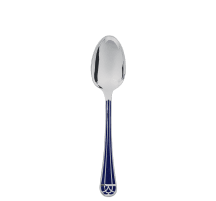 christofle silver-plated standard spoon - marbled blue 1