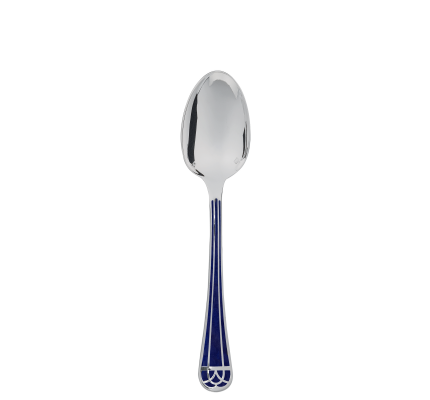 christofle silver-plated standard spoon - marbled blue 1