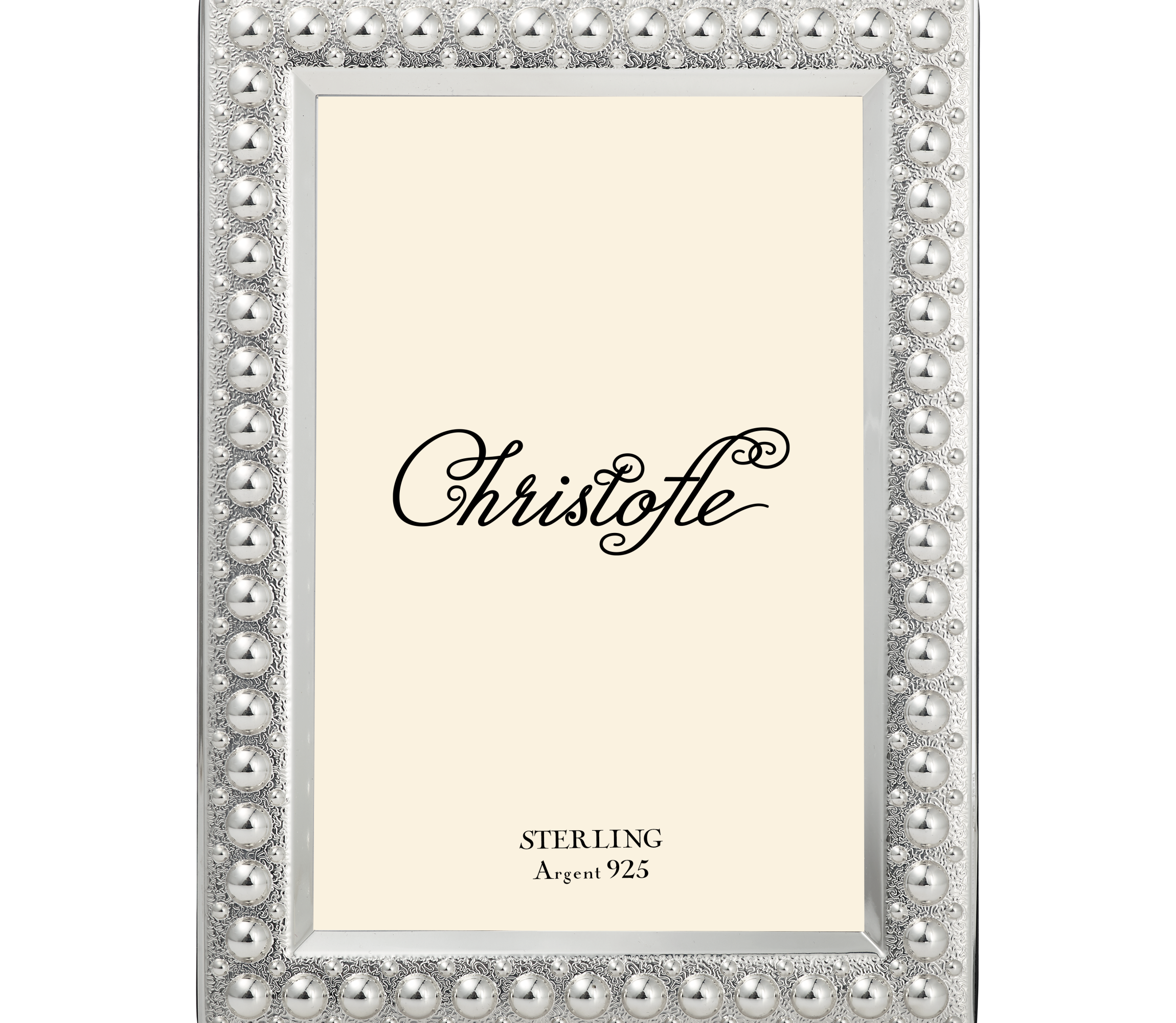 christofle picture frame 13x18 cm perles  sterling silver 0