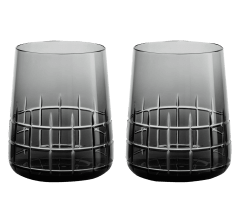 christofle grey crystal water glasses - set of two  1