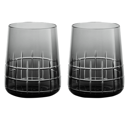 christofle grey crystal water glasses - set of two  1