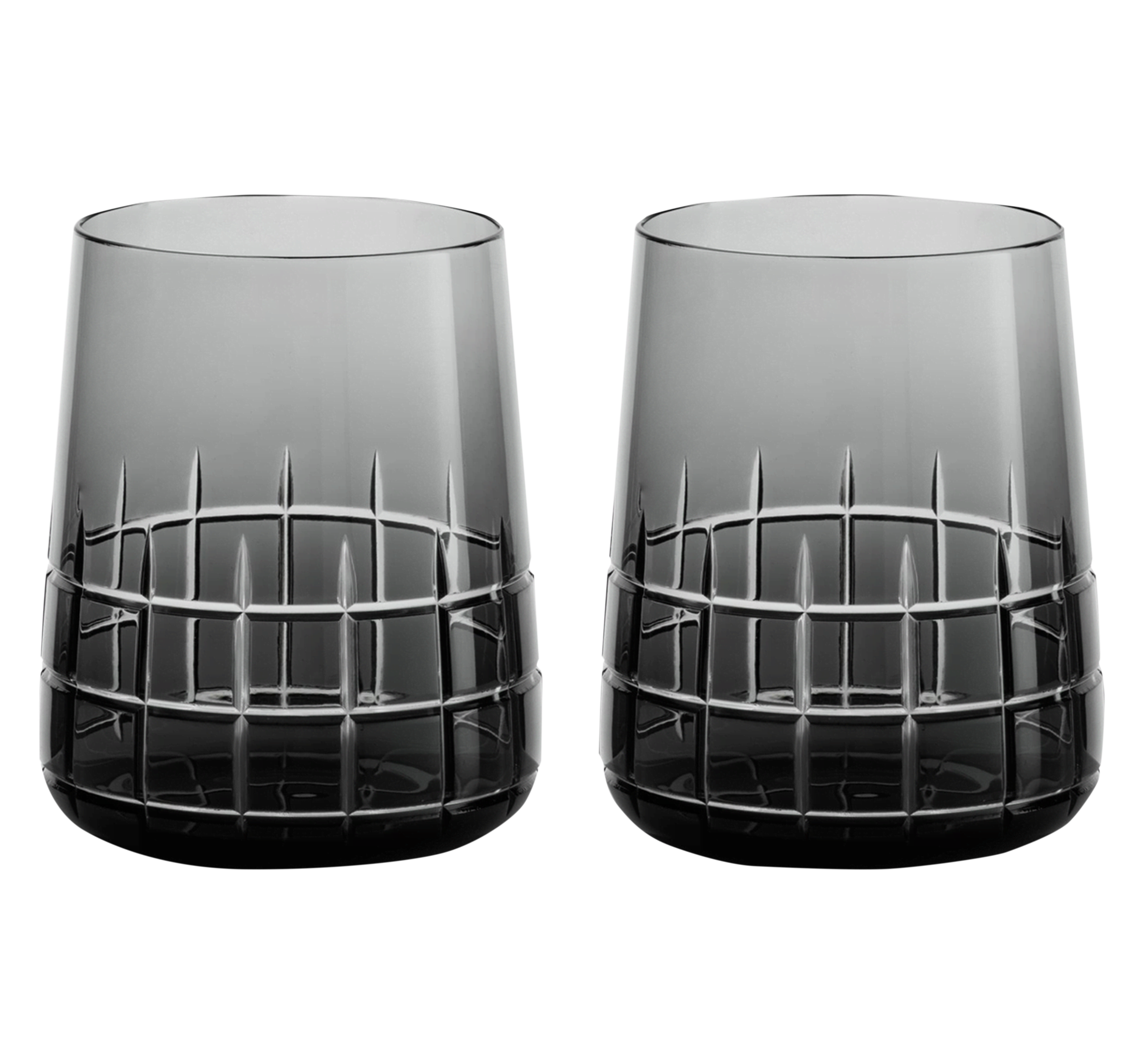 christofle grey crystal water glasses - set of two  1