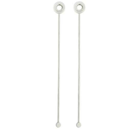 christofle set of 2 cocktail stirrers oh de christofle  stainless steel 2
