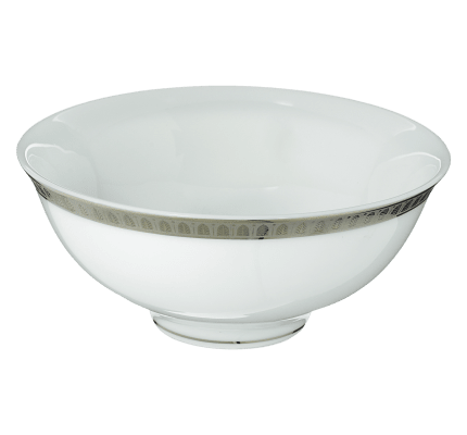 christofle bol à soupe en porcelaine finition platine 2