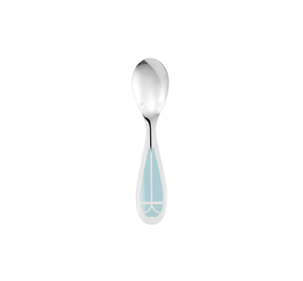 christofle silver-plated baby spoon - ice blue 1