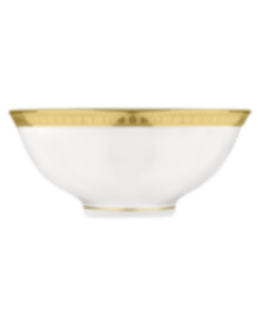 christofle Porcelain Chinese Soup Bowl Gold finish