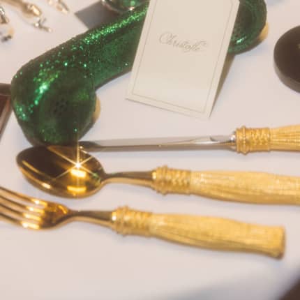 christofle 4-piece silver-plated gilded individual place settings 1