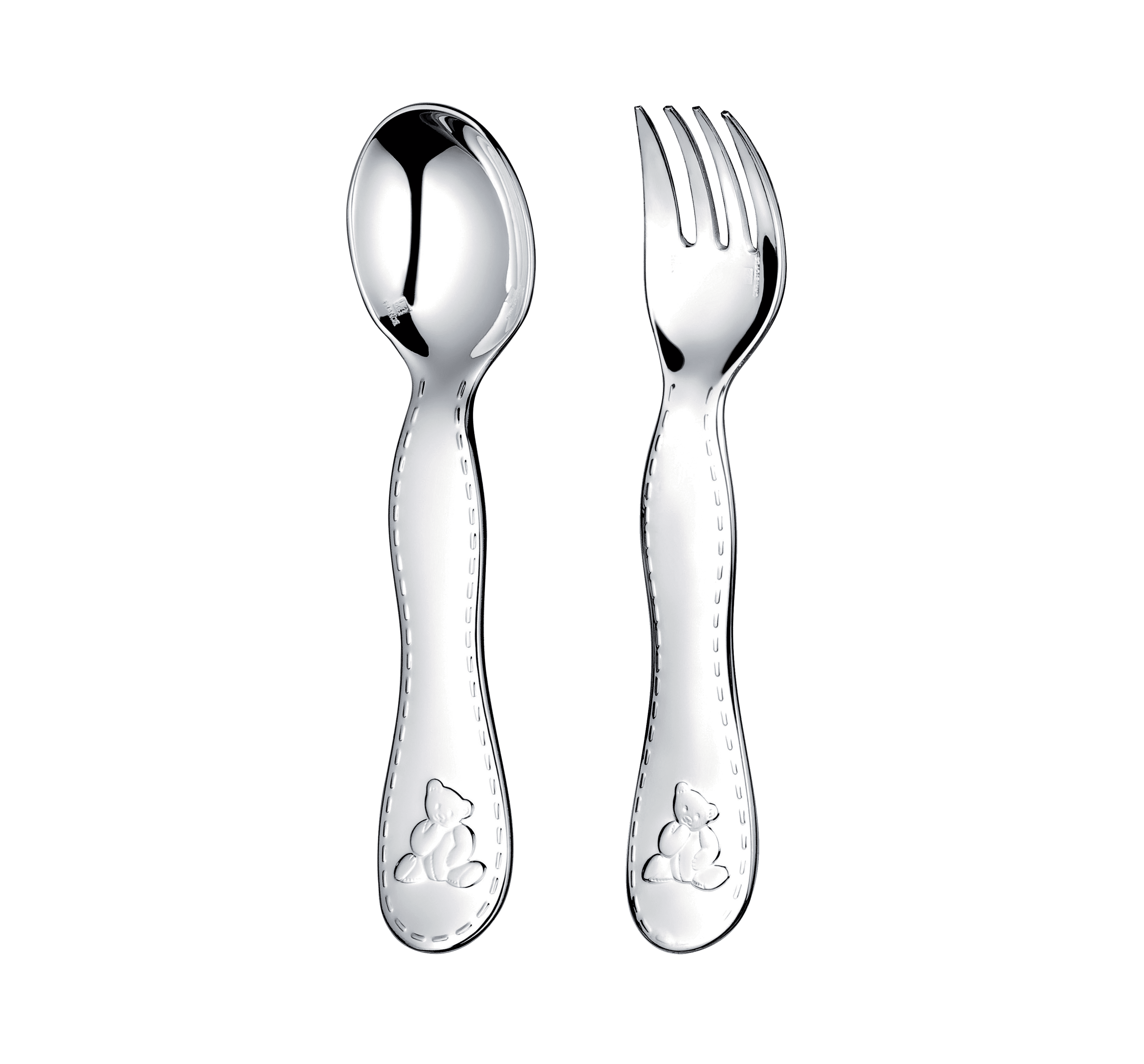 Baby cutlery set silver discount