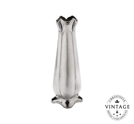 christofle vintage silvered vase 1
