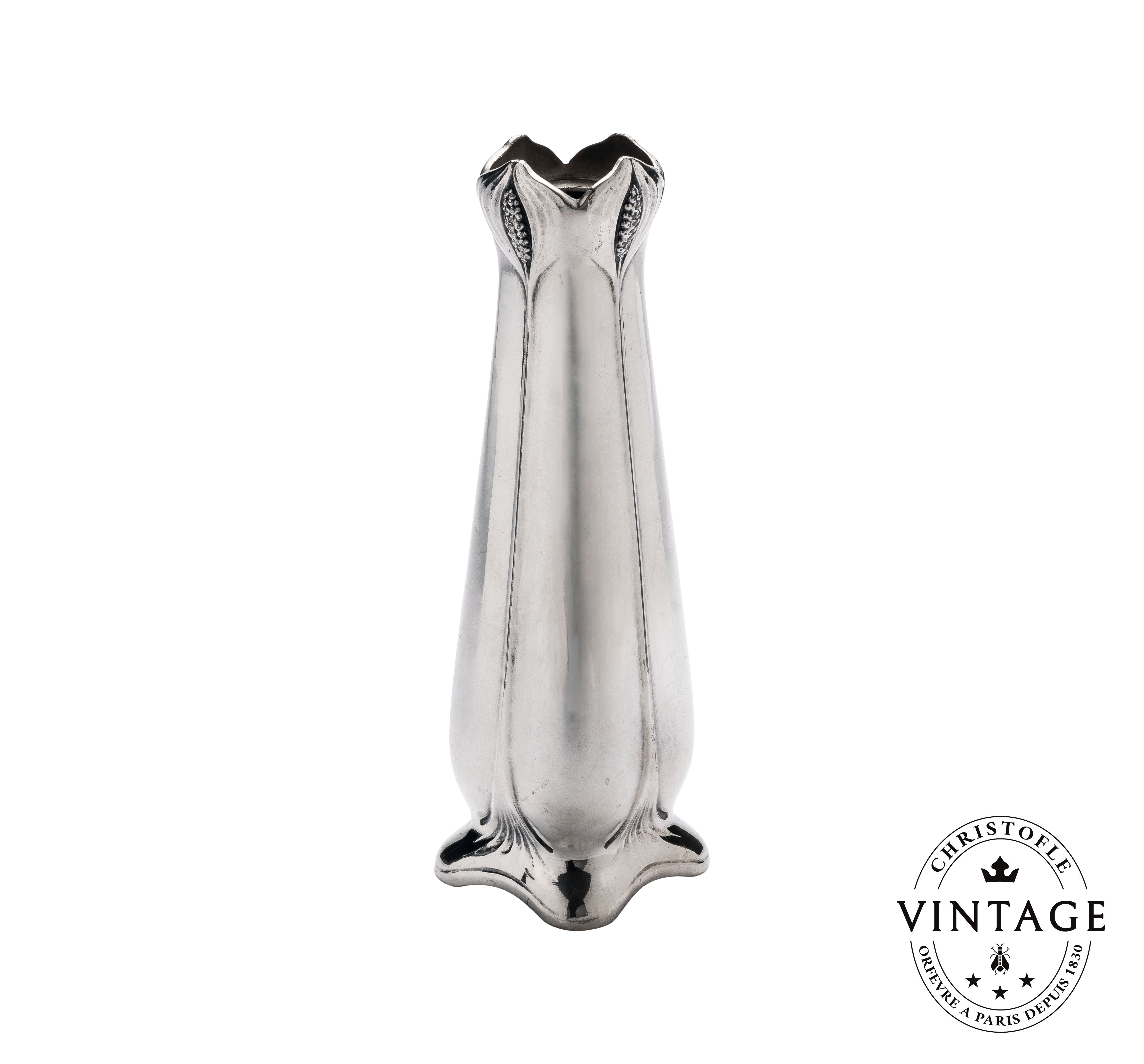 christofle vase argenté - vintage 1