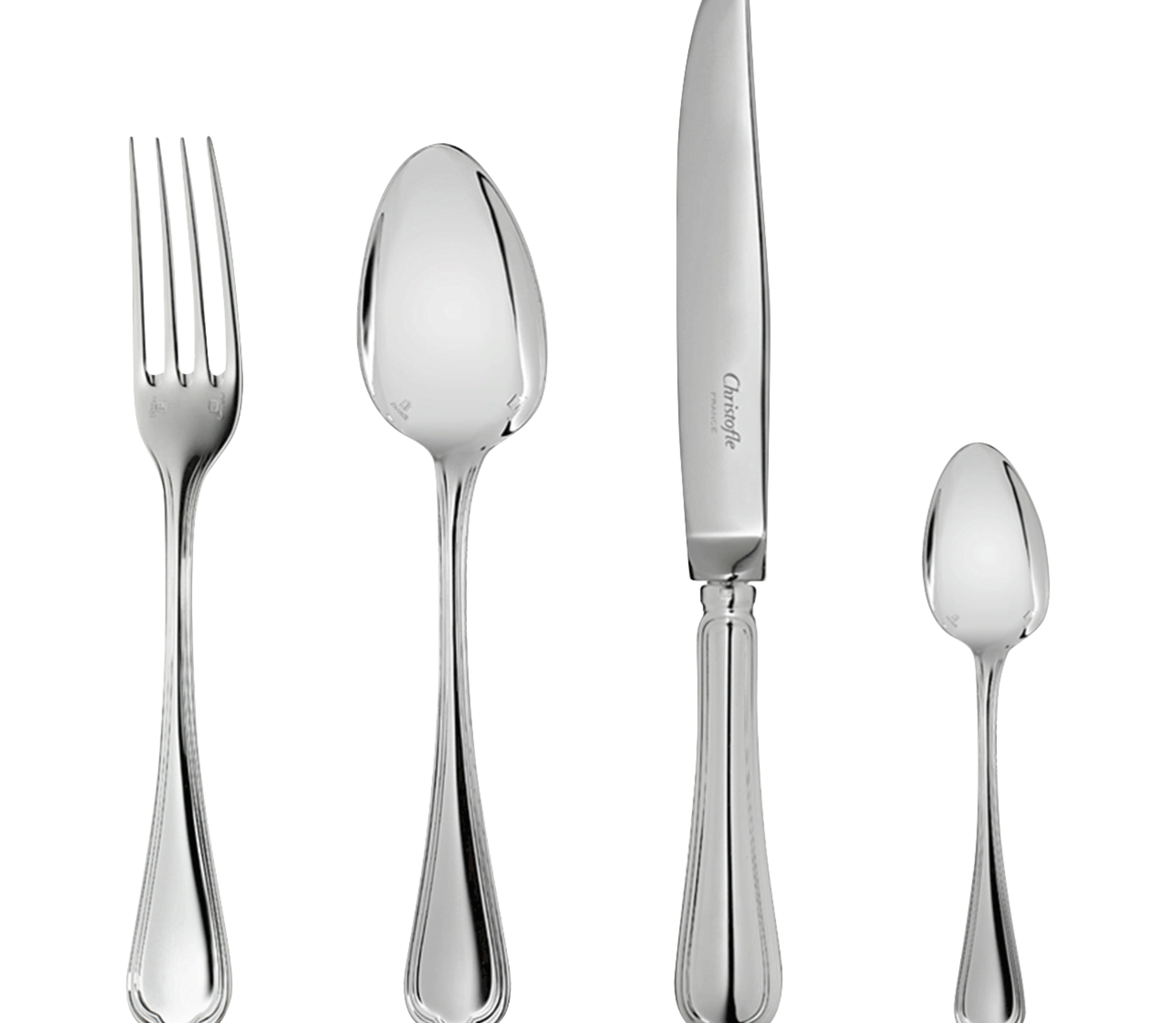 christofle flatware set for 12 people (48 pieces) spatours  silver plat 1