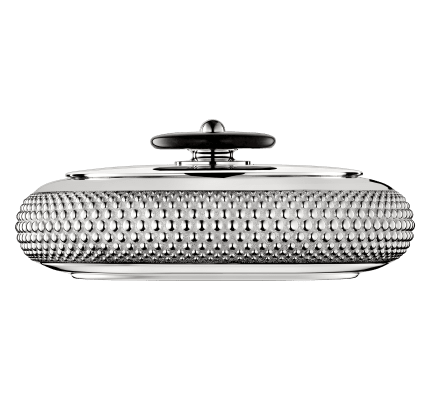 christofle round box perles  silver plated 1