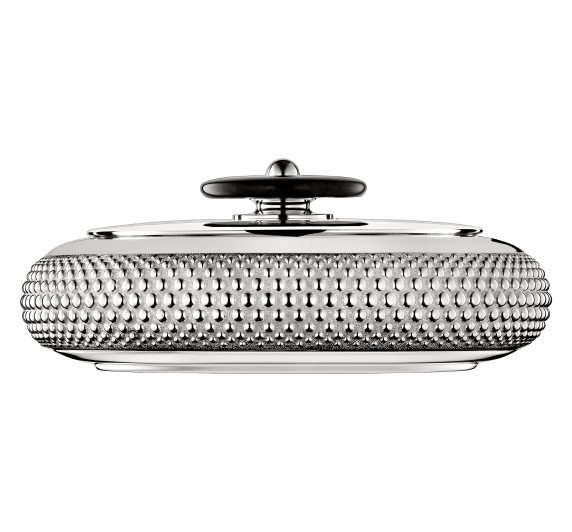 christofle round box perles  silver plated 1