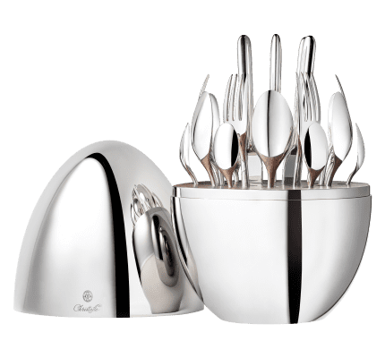 christofle flatware set for 6 people (24 pieces) mood silver plated 0