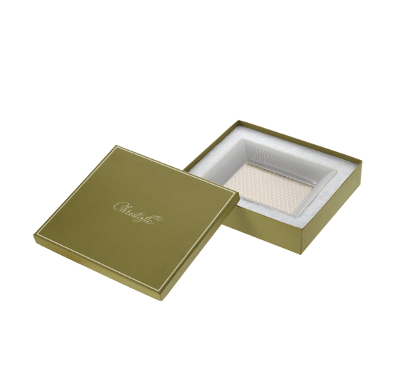 christofle gold porcelain trinket tray gift box 4