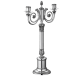 christofle two light candelabra malmaison  silver plated 2