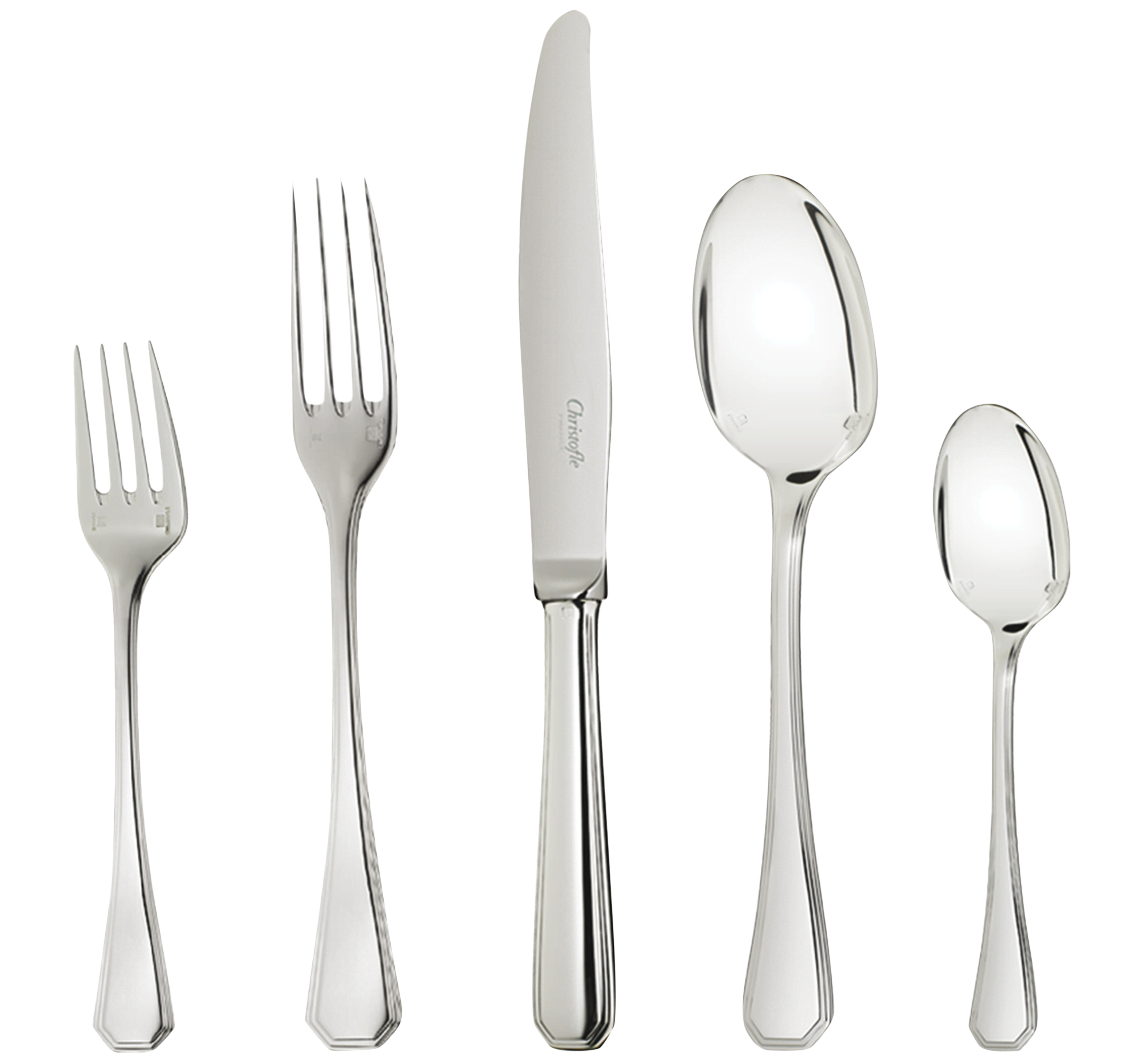 christofle silver-plated 5-piece flatware set 1