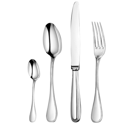 christofle 30-piece silver-plated flatware set with chest 1