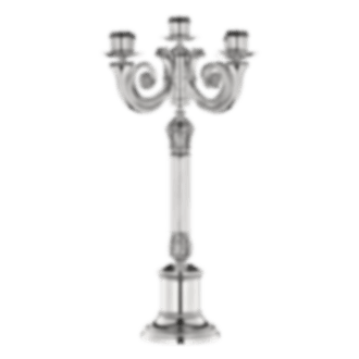 christofle Silver-Plated Candelabra For Five Candles