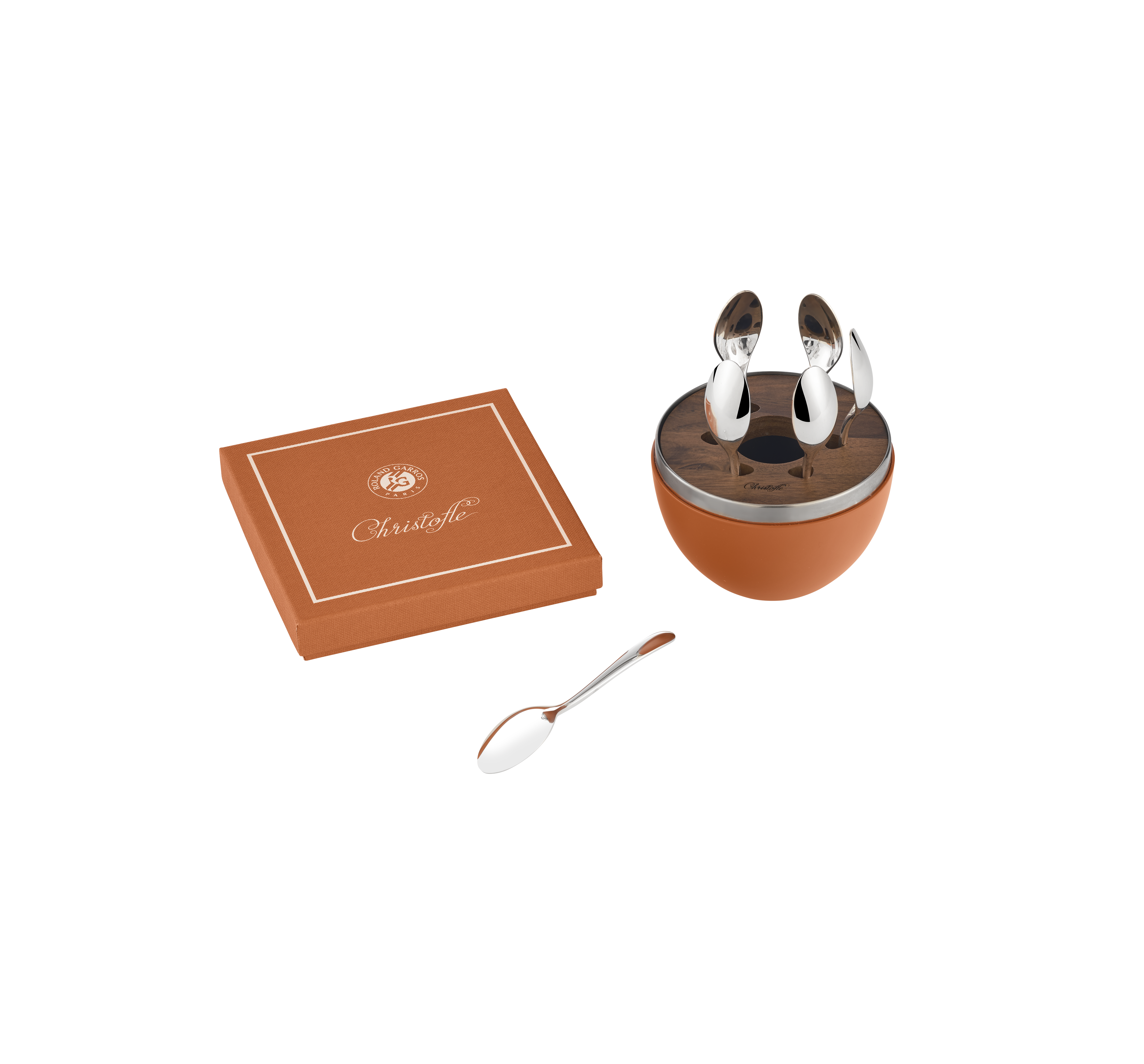 christofle mood coffee - ensemble 6 cuillères à espresso en métal argenté avec écrin 2