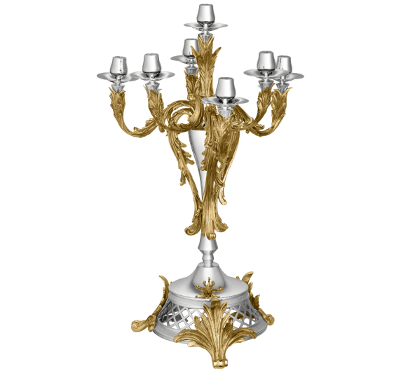 christofle silver plated seven light candelabra 1