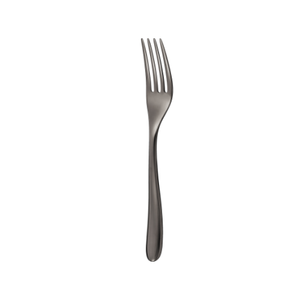 Black Stainless Steel Dessert Fork 