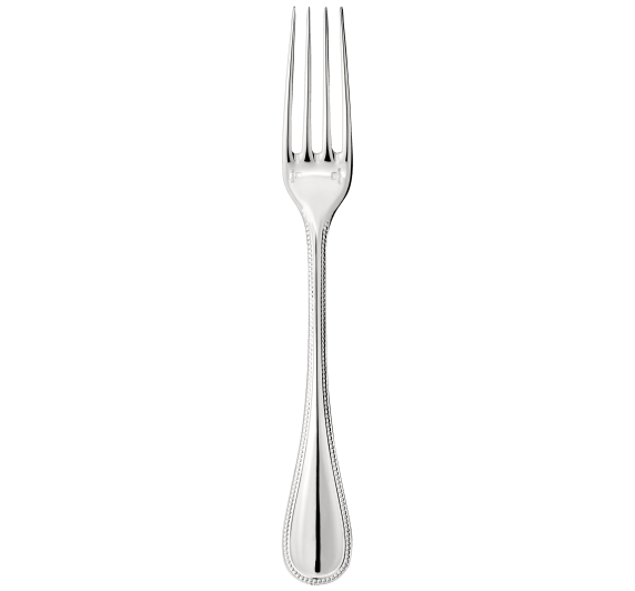 christofle dinner fork perles  silver plated 1