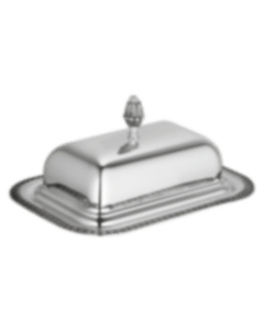 christofle Silver plated Butter dish  Malmaison  