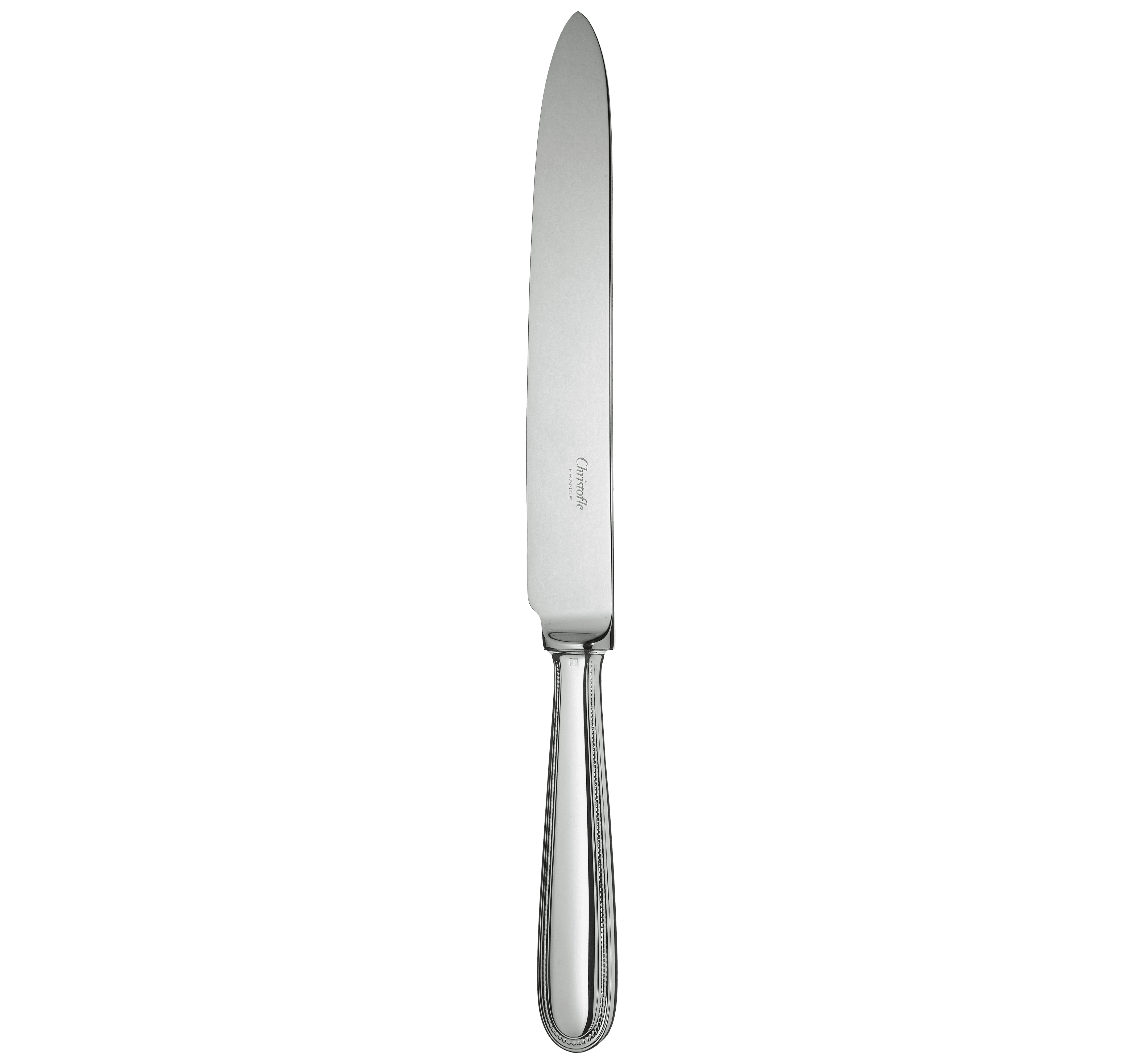 christofle Silver plated carving knife Perles