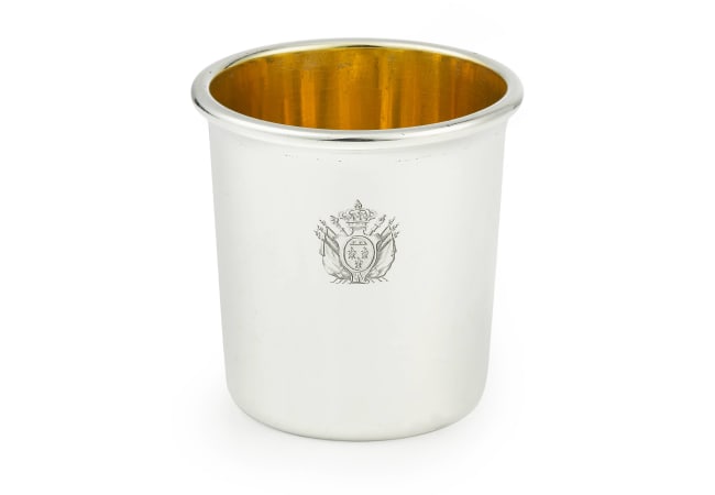 Timbale engraved with the coat of arms of Louis-Philippe