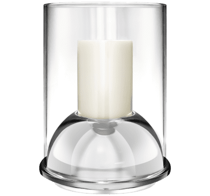 christofle Large Stainless Steel Hurricane Candle Holder