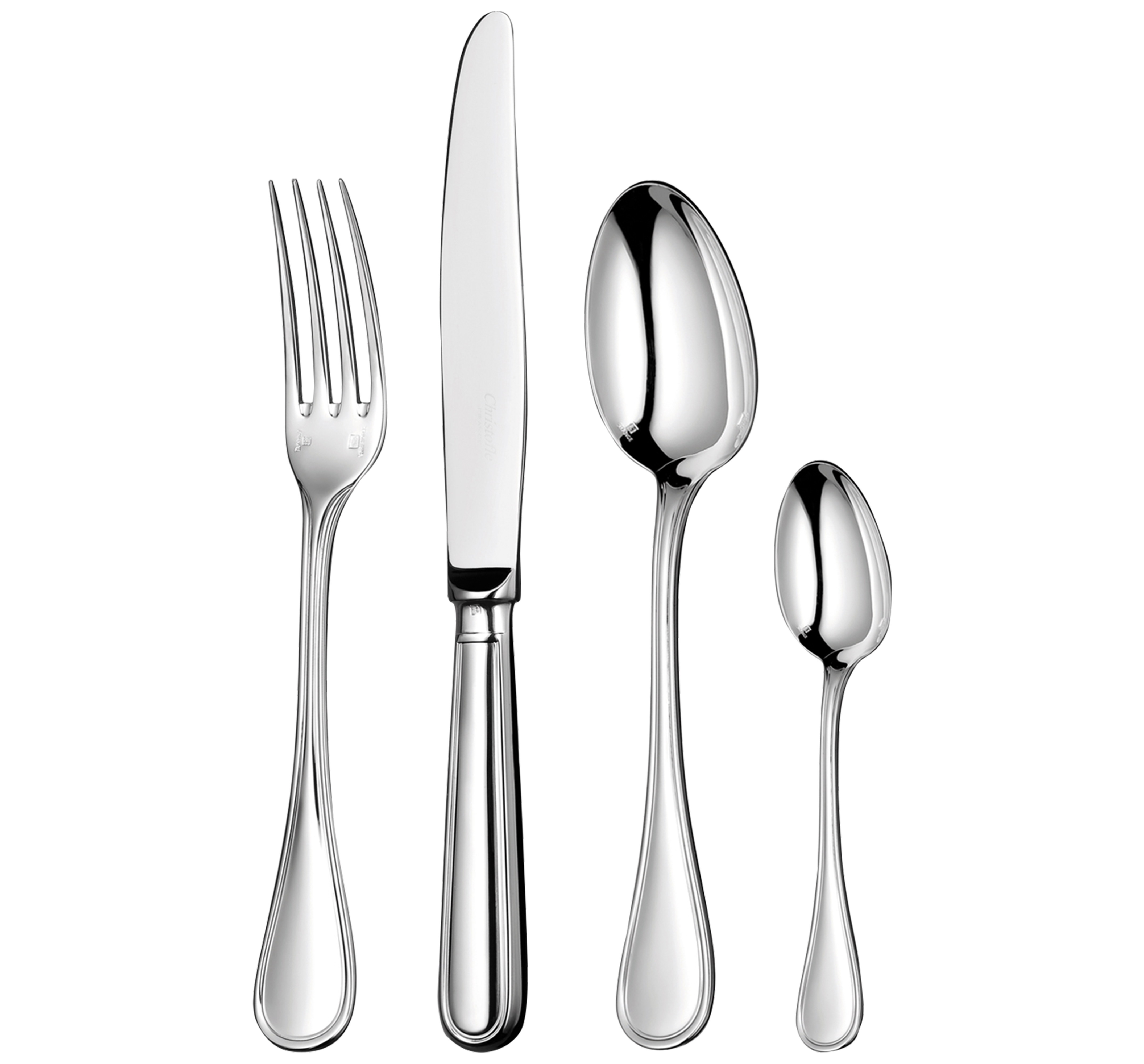 christofle ensemble individuel (4 pièces) en métal argenté 2