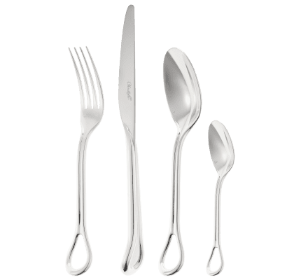 48-Piece Silver-Plated Flatware Set Carrousel with storage box 